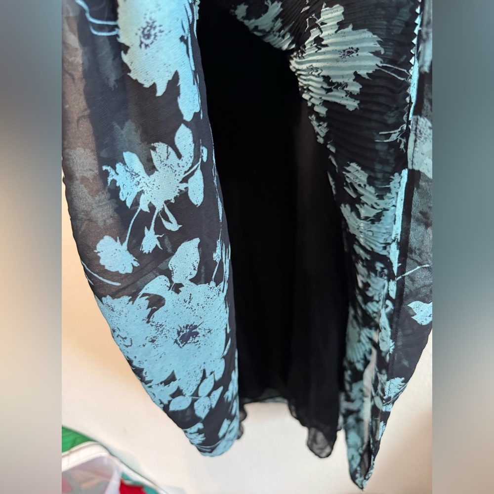 ZARA black and blue  print maxi dress. Small - Picture 5 of 11